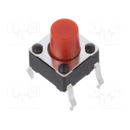 10 pcs : PTS645SK702LFS - Microswitch TACT, SPST-NO, Pos: 2, 0.05A/12VDC, THT, none, 2.6N
