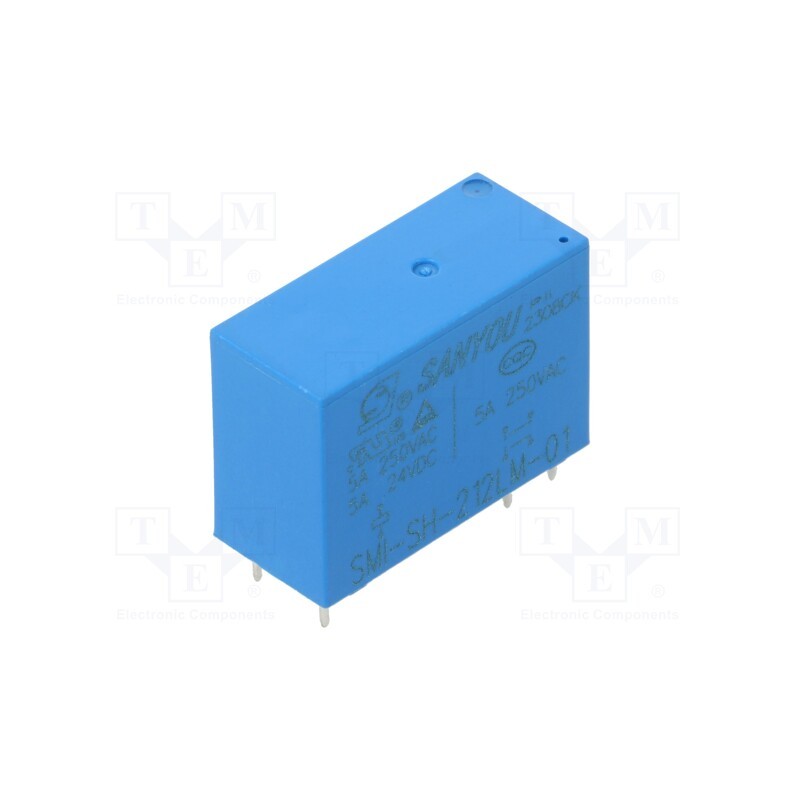 10 pcs : SMI-SH-212LM - Relay: electromagnetic, DPST-NO, Ucoil: 12VDC, Icontacts max: 8A