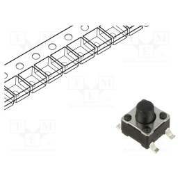10 pcs : PTS647SN50SMTR2 LFS - Microswitch TACT, SPST-NO, Pos: 2, 0.05A/12VDC, SMT, none, 1N, 5mm