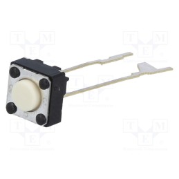 10 pcs : B3F-6000 - Microswitch TACT, SPST-NO, Pos: 2, 0.05A/24VDC, THT, none, 0.98N