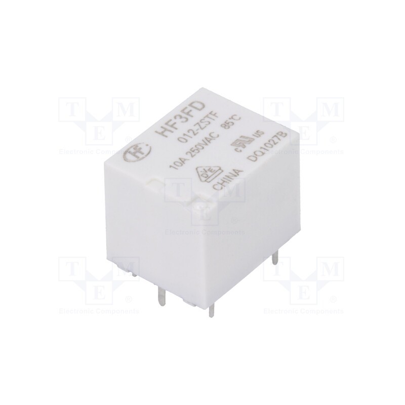 10 pcs : HF3FD/012-ZSTF - Relay: electromagnetic, SPDT, Ucoil: 12VDC, 10A, 10A/250VAC, PCB