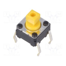 10 pcs : B3F-1052 - Microswitch TACT, SPST-NO, Pos: 2, 0.05A/24VDC, THT, none, 1.47N