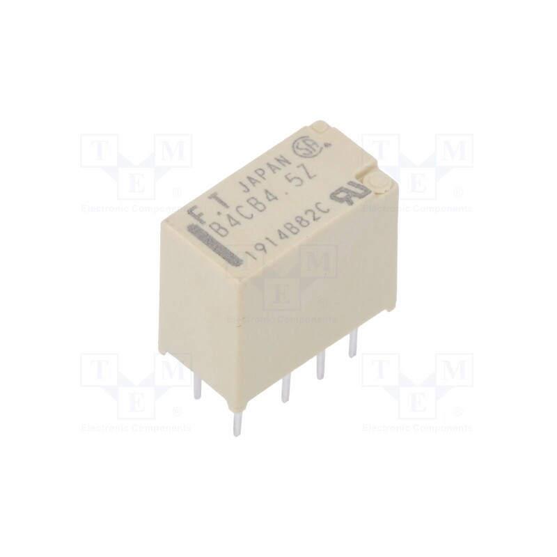 10 pcs : FTR-B4CB4.5Z - Relay: electromagnetic, DPDT, Ucoil: 4.5VDC, 2A, 0.3A/125VAC, THT