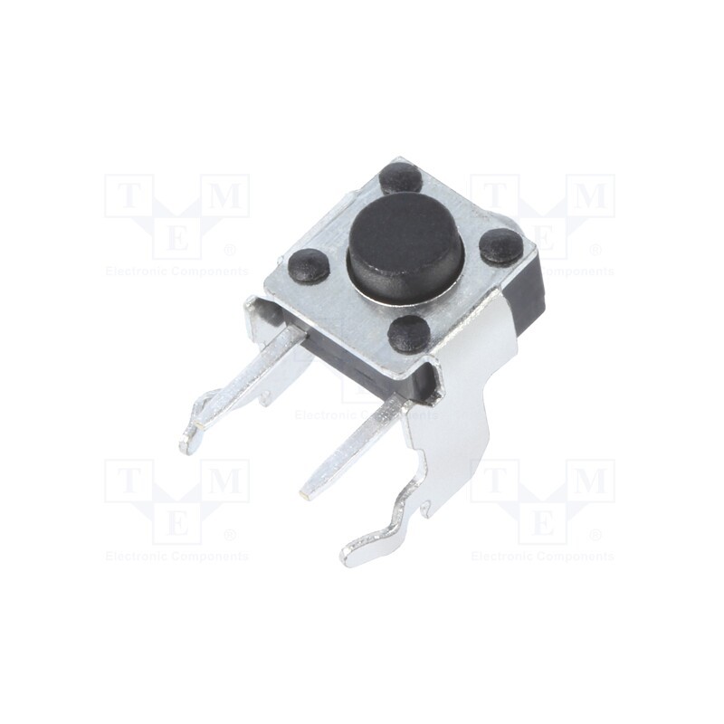 10 pcs : 1825027-5 - Microswitch TACT, SPST-NO, Pos: 2, 0.05A/24VDC, THT, none, OFF-(ON)