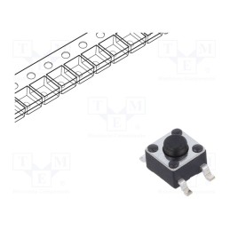 10 pcs : TL3305AF160QG - Microswitch TACT, SPST-NO, Pos: 2, 0.05A/12VDC, SMT, 1.57N, 3.8mm