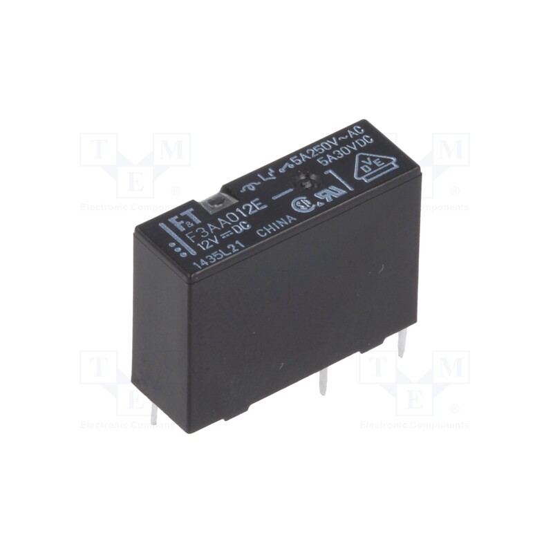 10 pcs : FTR-F3AA012E-HA - Relay: electromagnetic, SPST-NO, Ucoil: 12VDC, 5A, 5A/250VAC, PCB