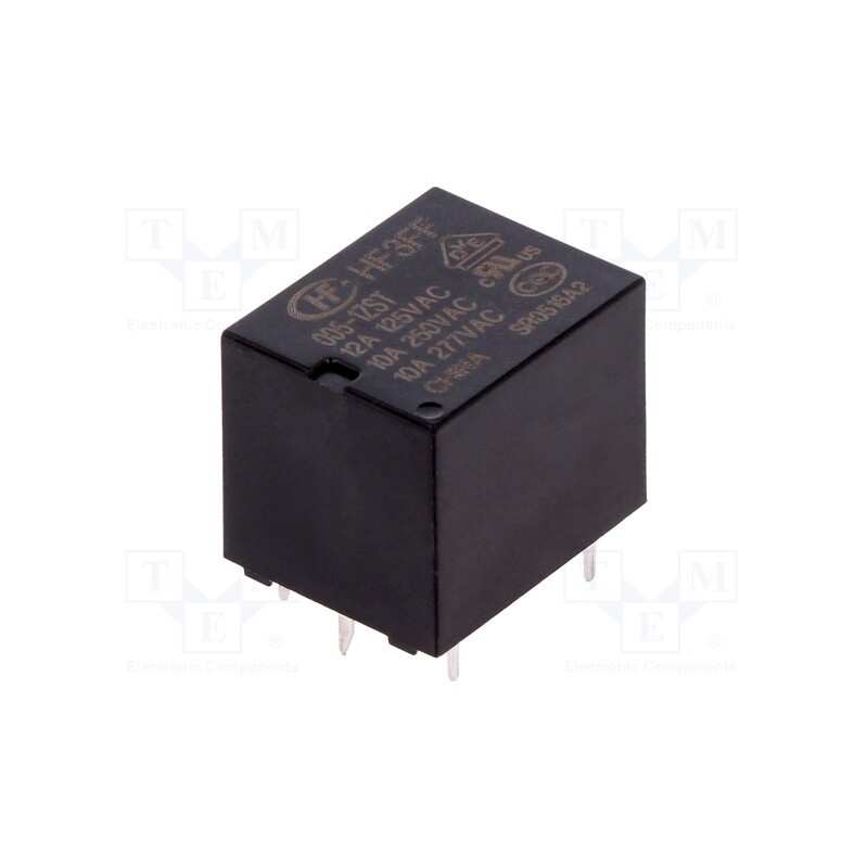 10 pcs : HF3FF/005-1ZST - Relay: electromagnetic, SPDT, Ucoil: 5VDC, 10A, 10A/277VAC, PCB