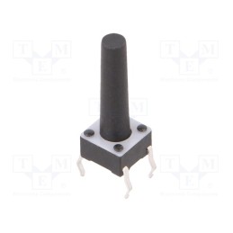 10 pcs : 3-1825910-1 - Microswitch TACT, SPST-NO, Pos: 2, 0.05A/24VDC, THT, none, 1.57N