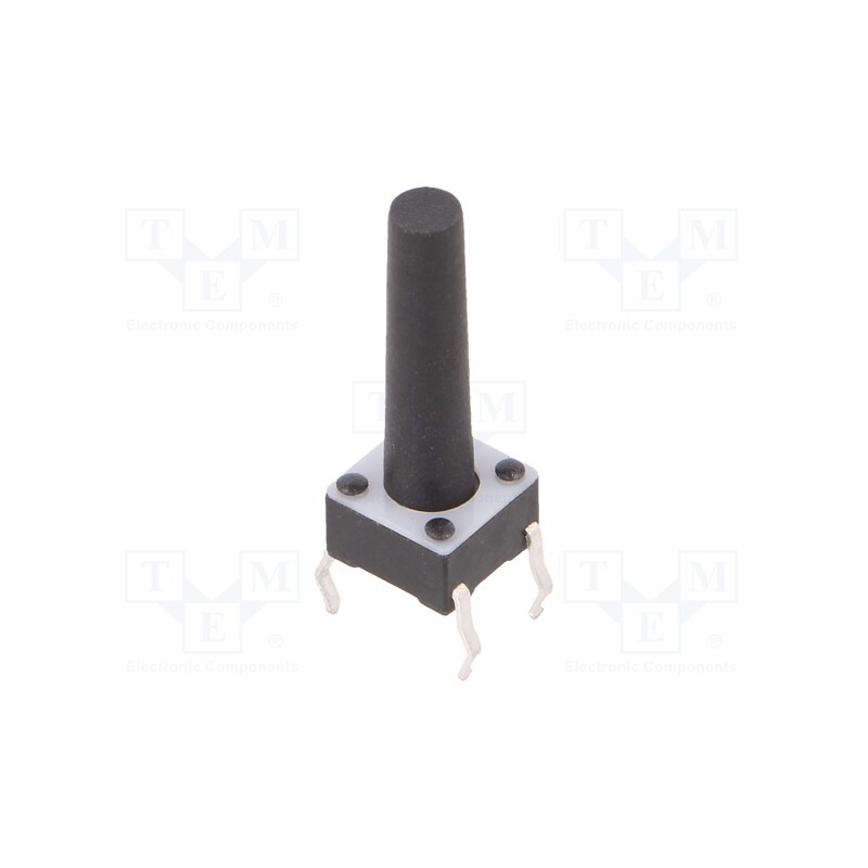 10 pcs : 3-1825910-1 - Microswitch TACT, SPST-NO, Pos: 2, 0.05A/24VDC, THT, none, 1.57N