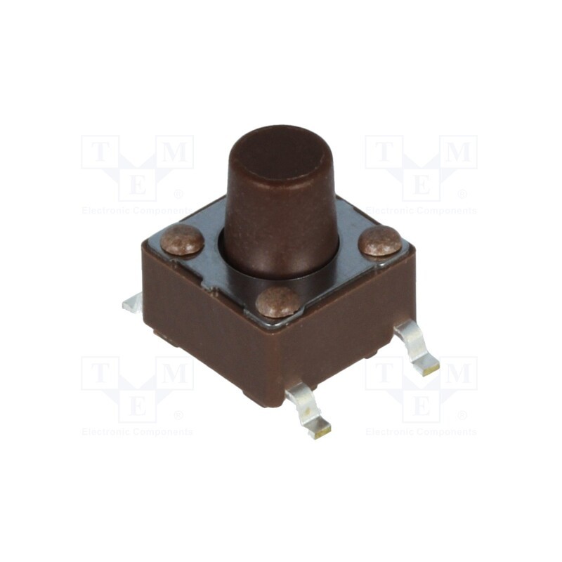 10 pcs : DTSM-63N-V-B - Microswitch TACT, SPST-NO, Pos: 2, 0.05A/12VDC, SMT, none, 1.6N