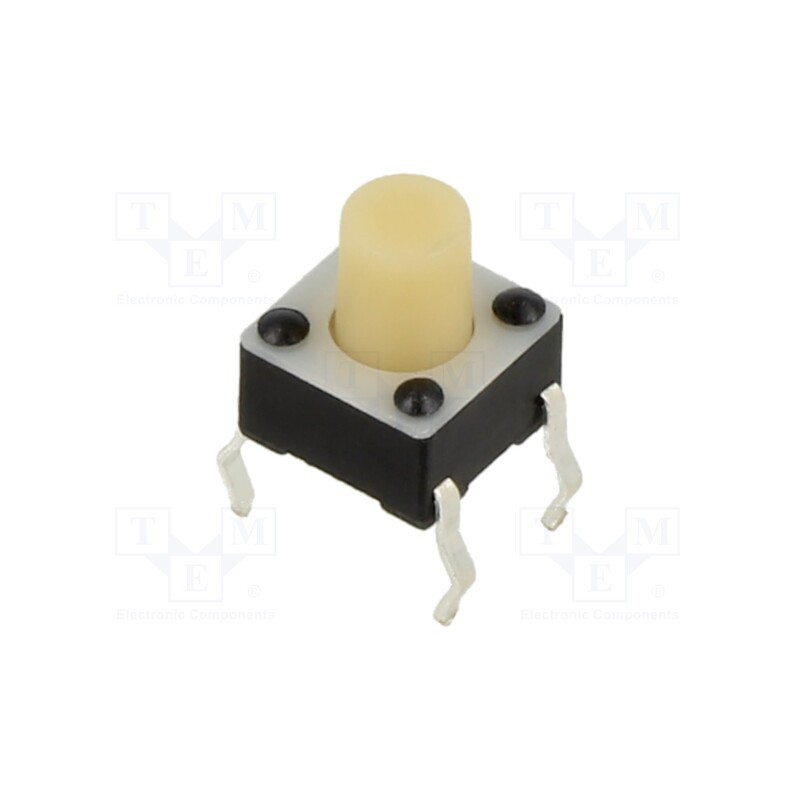 10 pcs : TL1105EF160Q - Microswitch TACT, SPST-NO, Pos: 2, 0.05A/12VDC, THT, 1.57N, 6x6x4mm