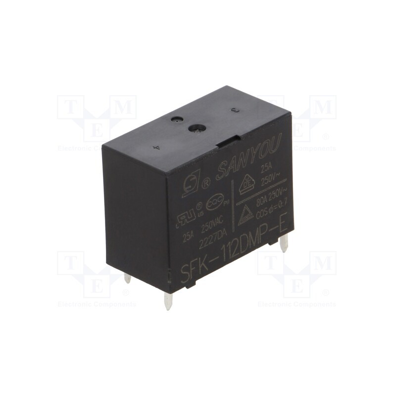 10 pcs : SFK-112DMP-E - Relay: electromagnetic, SPST-NO, Ucoil: 12VDC, 25A, Ucoil min: 9VDC