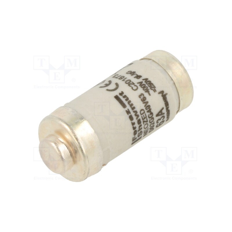 10 pcs : D02GG40V63 - Fuse: fuse, gG, 63A, 400VAC, 250VDC, industrial, D02
