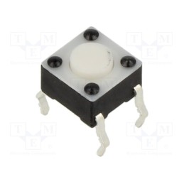 10 pcs : TL1105F160Q - Microswitch TACT, SPST-NO, Pos: 2, 0.05A/12VDC, THT, 1.57N, 6x6x4mm
