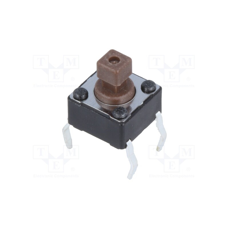 10 pcs : DTS-644N - Microswitch TACT, SPST-NO, Pos: 2, 0.05A/12VDC, THT, none, 1.6N
