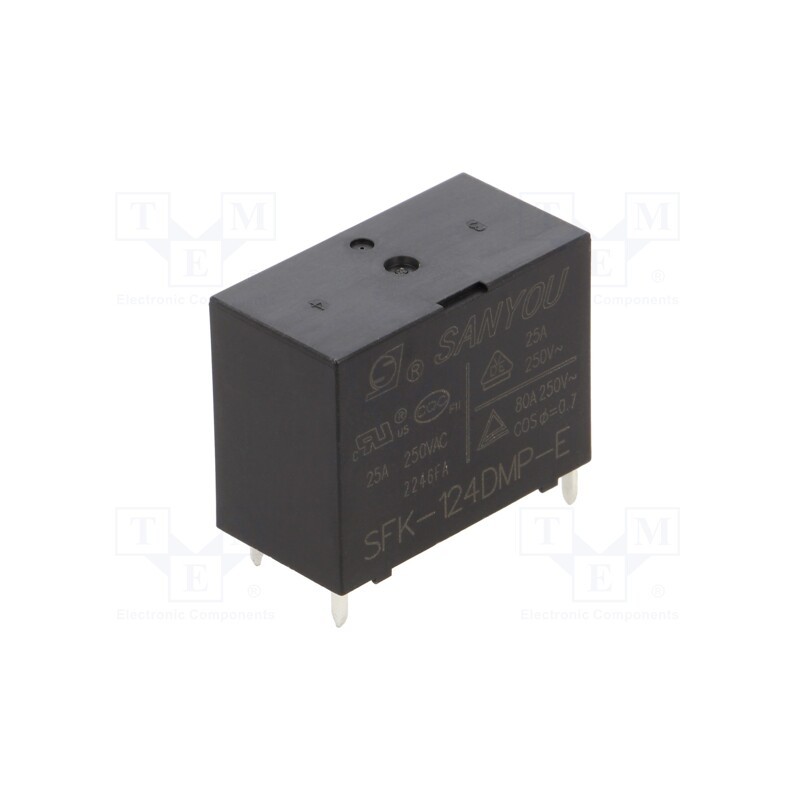 10 pcs : SFK-124DMP-E - Relay: electromagnetic, SPST-NO, Ucoil: 24VDC, 25A, Series: SFK, THT