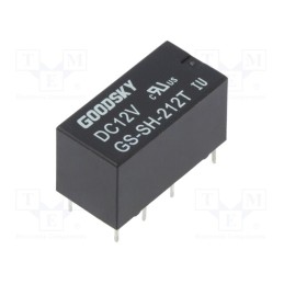 10 pcs : GS-SH-212T - Relay: electromagnetic, DPDT, Ucoil: 12VDC, 2A, 1A/120VAC, 2A/24VDC