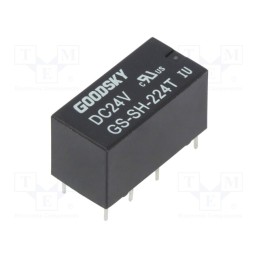 10 pcs : GS-SH-224T - Relay: electromagnetic, DPDT, Ucoil: 24VDC, 2A, 1A/120VAC, 2A/24VDC
