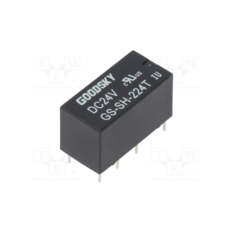 10 pcs : GS-SH-224T - Relay: electromagnetic, DPDT, Ucoil: 24VDC, 2A, 1A/120VAC, 2A/24VDC