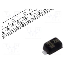 50 pcs : MM5Z30 - Diode: Zener, 0.3W, 30V, 6mA, SMD, , SOD523F, single diode