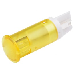 1 pcs - Apem Yellow Panel Mount Indicator, 24V dc, 12mm Mounting Hole Size, Faston, Solder Lug Termination