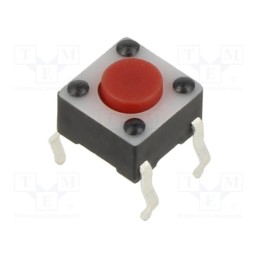 10 pcs : TL1105F250Q - Microswitch TACT, SPST-NO, Pos: 2, 0.05A/12VDC, THT, 2.45N, 6x6x4mm