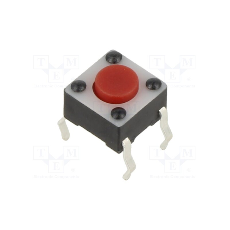 10 pcs : TL1105F250Q - Microswitch TACT, SPST-NO, Pos: 2, 0.05A/12VDC, THT, 2.45N, 6x6x4mm