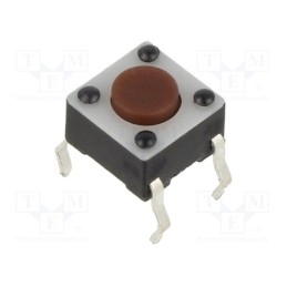 10 pcs : TL1105F100Q - Microswitch TACT, SPST-NO, Pos: 2, 0.05A/12VDC, THT, 0.98N, 6x6x4mm