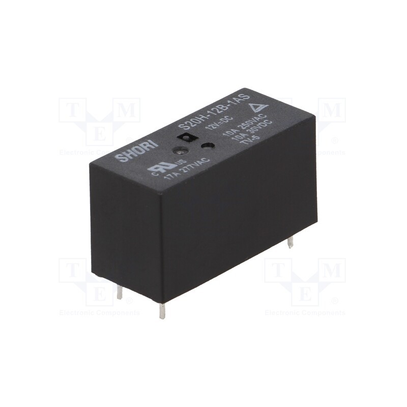 10 pcs : S20H-12B-1AS - Relay: electromagnetic, SPST-NO, Ucoil: 12VDC, Icontacts max: 12A