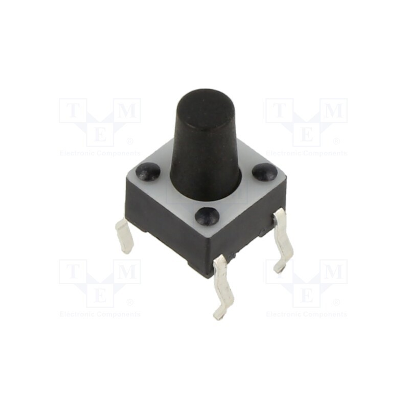 10 pcs : TL1105PF160Q - Microswitch TACT, SPST-NO, Pos: 2, 0.05A/12VDC, THT, 1.57N, 6x6x4mm