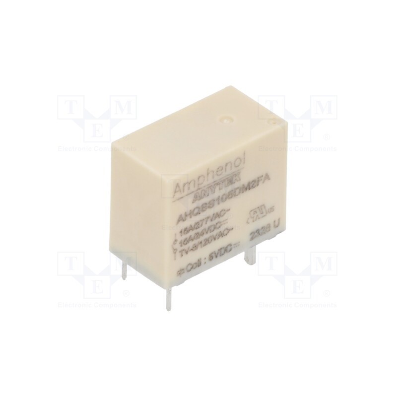 10 pcs : AHQSS105DM2FA0G - Relay: electromagnetic, SPST-NO, Ucoil: 5VDC, 16A, 16A/277VAC, PCB