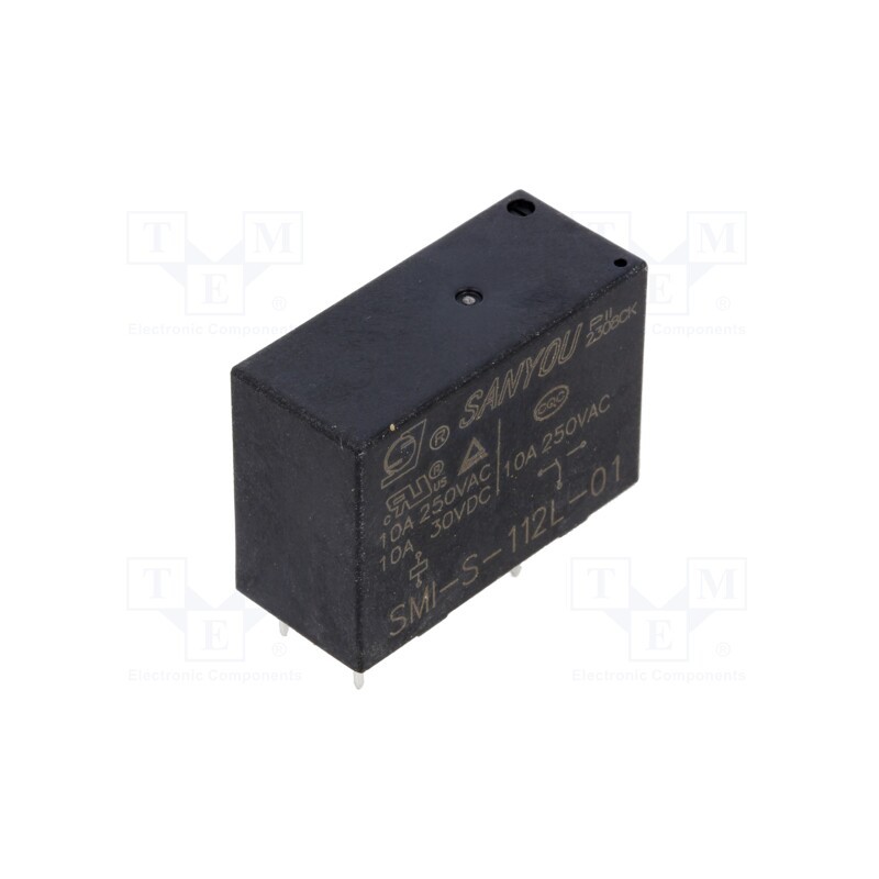 10 pcs : SMI-S-112L - Relay: electromagnetic, SPDT, Ucoil: 12VDC, Icontacts max: 12A