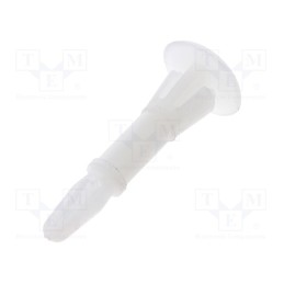 50 pcs : 8G820V40625 - Assembly stud, polyamide, L: 14.3mm, latch/latch, Ø2: 4.75mm