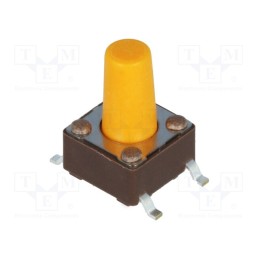 10 pcs : DTSM-65S-V-B - Microswitch TACT, SPST-NO, Pos: 2, 0.05A/12VDC, SMT, none, 3.2N