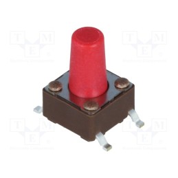 10 pcs : DTSM-65R-V-B - Microswitch TACT, SPST-NO, Pos: 2, 0.05A/12VDC, SMT, none, 2.6N