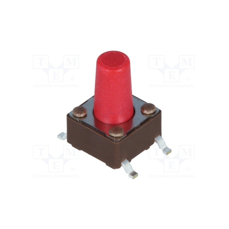 10 pcs : DTSM-65R-V-B - Microswitch TACT, SPST-NO, Pos: 2, 0.05A/12VDC, SMT, none, 2.6N