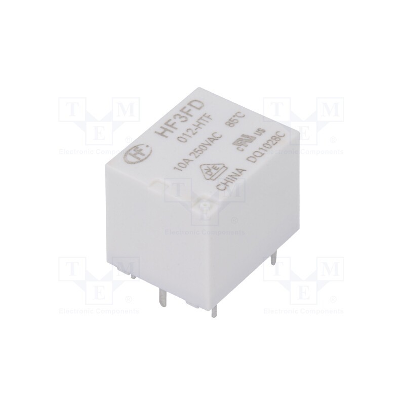 10 pcs : HF3FD/012-HTF - Relay: electromagnetic, SPST-NO, Ucoil: 12VDC, 15A, 10A/250VAC