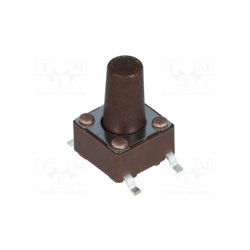 10 pcs : DTSM-65N-V-B - Microswitch TACT, SPST-NO, Pos: 2, 0.05A/12VDC, SMT, none, 1.6N