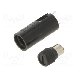 10 pcs : PVC-02 - Fuse holder, cylindrical fuses, THT, 5x20mm, 10A, UL94V-0, 250V