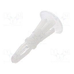 50 pcs : 8G820V40621 - Assembly stud, polyamide, L: 9.5mm, latch/latch, Ø2: 4.75mm