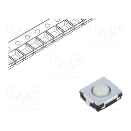 10 pcs : EVQQ2S02W - Microswitch TACT, SPST, Pos: 2, 0.02A/15VDC, SMT, none, 1.6N, 2.5mm