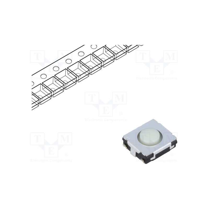10 pcs : EVQQ2S02W - Microswitch TACT, SPST, Pos: 2, 0.02A/15VDC, SMT, none, 1.6N, 2.5mm