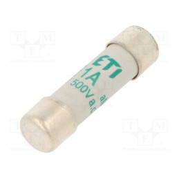 10 pcs : 2621000 - Fuse: fuse, aM, 1A, 500VAC, cylindrical, 10.3x38mm