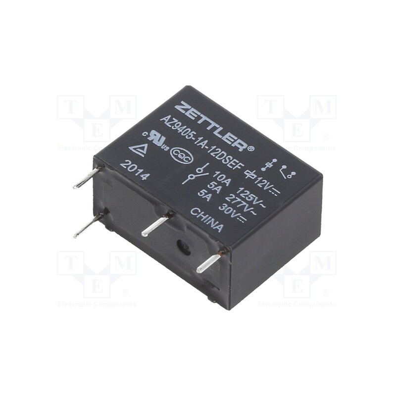 10 pcs : AZ9405-1A-12DSEF - Relay: electromagnetic, SPST-NO, Ucoil: 12VDC, 10A, 5A/277VAC, PCB