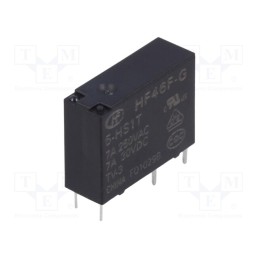 10 pcs : HF46F-G/5-HS1T - Relay: electromagnetic, SPST-NO, Ucoil: 5VDC, 10A, 7A/250VAC, PCB