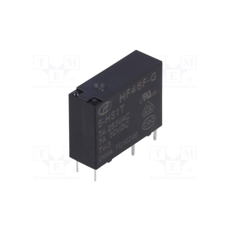 10 pcs : HF46F-G/5-HS1T - Relay: electromagnetic, SPST-NO, Ucoil: 5VDC, 10A, 7A/250VAC, PCB