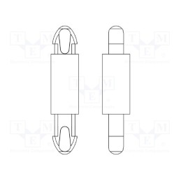 50 pcs : 8G806V40144 - PCB distance, polyamide 66, L: 12mm, latch/latch, natural, UL94V-0