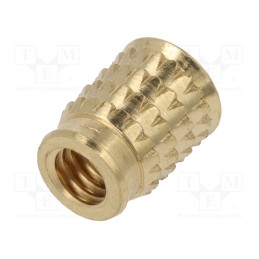 50 pcs : 300113360 - Threaded insert, brass, M4, BN 37885, L: 8.5mm, MULTISERT®
