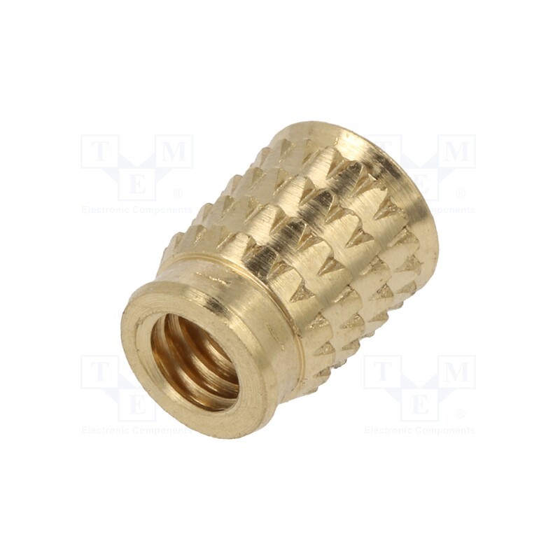 50 pcs : 300113360 - Threaded insert, brass, M4, BN 37885, L: 8.5mm, MULTISERT®