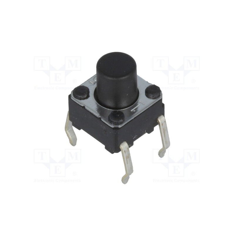 10 pcs : B3F-1060 - Microswitch TACT, SPST-NO, Pos: 2, 0.05A/24VDC, THT, none, 0.98N